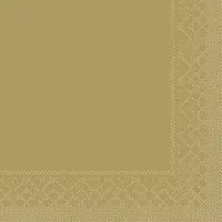 Mank Serviette Tissue in Gold, 40 x 40 cm, 100 Stück, 1/4 Falz - 3-lagig