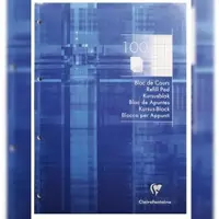 Clairefontaine 5x Kursblock A4, 4-fach gelocht, 100 Blatt kariert, 90g - Elektrikblau 5816C