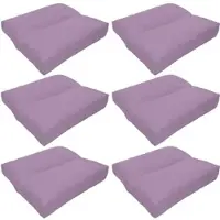 NYVI Loungekissen SunLounge Outdoor 40x40 cm Lavendel 6er Set - Wasserabweisend, Schmutzabweisend, Bequem, für Stühle, Bänke, Boden