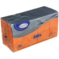 LogiPack GeRo 250 Cocktail-Servietten 2-lagig ca. 24x24cm orange