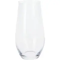 Wellhome - 4er-Set Trinkgläser aus Klarglas (580 ml) mit geprägtem Streifendesign
