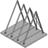 Viessmann Befestigungssatz für 6 Flachkollektoren waagerecht 50 bis 80° - Z005472