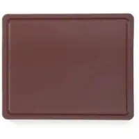 Hendi 4x Schneidbretter HACCP Gastronorm 1/2 - für Braten - Farbe: braun 265x325x(H)12 mm