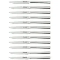 Arcos Serie Capri - Box 12 Stück Tafelmesser - Monoblock aus einem Stück Edelstahl 110 mm Farbe Silber (12 pcs)