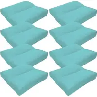 NYVI Loungekissen SunLounge Outdoor 40x40 cm Bleu 8er Set - Wasserabweisend, Schmutzabweisend, Bequem, für Stühle, Bänke, Boden