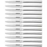 Arcos Serie Capri - Box 12 Stück Dessertmesser Tafelmesser - Monoblock aus einem Stück Edelstahl 90 mm Farbe Silber (12 pcs)