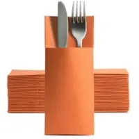 Ornamensa Softpoint 50 Besteckservietten Bestecktaschen orange