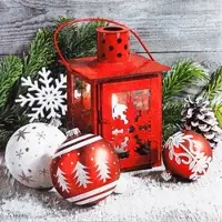 Home Fashion , Cabin Charm, Cocktail-Servietten aufgefaltetes Maß 25 cm x 25 cm, im Viertelfalz, 20 Stück pro Pack, 12 Pack pro Karton