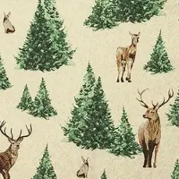 Home Fashion , Forest Glade, Lunch-Servietten aufgefaltetes Maß 33 cm x 33 cm, im Viertelfalz, 20 Stück pro Pack, 12 Pack pro Karton