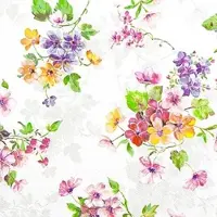 Home Fashion , The Blooming, Lunch-Servietten aufgefaltetes Maß 33 cm x 33 cm, im Viertelfalz, 20 Stück pro Pack, 12 Pack pro Karton
