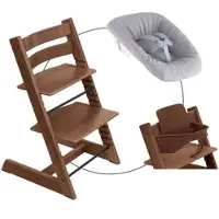 Stokke Tripp Trapp Bundle Treppenhochstuhl inkl. Newbornset Light Grey & Babyset, braun
