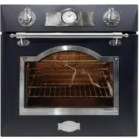 Kaiser Empire EH 6355 Em Sil Einbau Elektrobackofen 60 cm Anthrazit Emaille mit Silberdekor, Multi 8 Funktionen 67 L