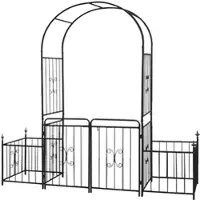 Hardin 1fachgut Gartentor aus Metall, ca. 50 x 200 x 220 cm - Schwarz