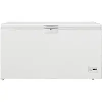 Beko Deal! Kostenlose Installation] HSM46740 Gefriertruhe groß, 451 l Nutzvolumen, 3 Gefrierkörbe, Temperaturalarm, abschließbar, Innenbeleuchtung, 36 db(A), Weiß [Energieklasse E