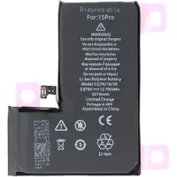 AccuCell Akku passend für Apple iPhone 15 Pro, diagnostizierbar, Li-Polymer, 3,87V, 3274mAh, 12,7Wh, ohne Werkzeug