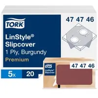 Tork Dug Stikdug LinStyle 80x80 cm Bordeaux,5 pk x 20 stk