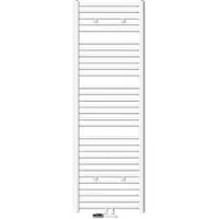 LuxeBath Badheizkörper Mittelanschluss 600 x 1800 mm Weiß gerade mit Thermostat und Anschlussgarnitur Eck Wand Weiß - Heizkörper, ohne Heizstab