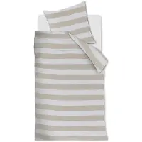 Rivièra Maison Baumwoll- Bettwäsche-Garnitur Striped Farbe Sand Größe 155x220+80x80