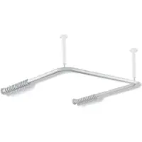 Hewi 801 Vorhangstange 801.34.32098 1500 x 1500 mm, 46 Vorhangringe, signalweiß, für Duschwanne