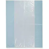 Hygostar Seitenfaltenbeutel Kunststoff, 800x650x150mm, blau-transparent, 25my, 500 Stück