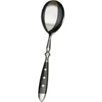 Gräwe Servierlöffel Nürnberg, Edelstahl 18/10, 21,5 cm, geschmiedet, silber / schwarz