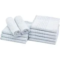 Zöllner Waschlappen Tebe Set, blau, 30 x 30 cm, Seiftuch, aus Baumwolle & Polyester, 340 g/m2, 10 Stück