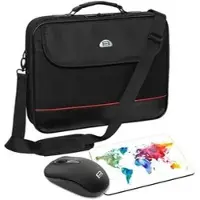 Pedea Laptoptasche Trendline Starterset, schwarz, bis 15,6 Zoll, mit Maus und Mauspad