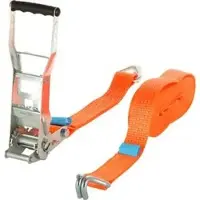 Feldtmann Spanngurt TECTOR, Haken & Ergo-Ratsche, 8m x 50mm, orange, Zurrkraft bis 5000kg