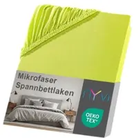 NYVI Spannbettlaken DreamScience Mikrofaser - Weich & Anschmiegsam, Rundumgummizug, Bügelfrei 180x200 - 200x200 cm apfelgrün