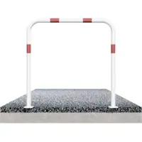 SCHAKE Abweisebügel aus Stahlrohr Ø 48 x 2,5 mm Breite: 2000 mm, Höhe: 1000 mm ohne Querholm, beschichtet, zum Aufdübeln