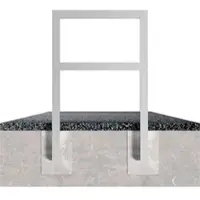 SCHAKE Anlehnbügel aus Vierkantrohr 60x60mm, Breite: 450mm Gesamthöhe:1200 mm + Querholm feuerverzinkt