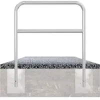 SCHAKE Abweisebügel aus Stahlrohr Ø 48 x 2,5 mm Breite: 1000 mm, Höhe: 1200 mm + Querholm, zum Einbetonieren