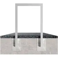 SCHAKE Anlehnbügel aus Vierkantrohr 60x60mm, Breite: 450mm Gesamthöhe:1200 mm ohne Querholm feuerverzinkt