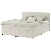 Möbel Kraft Boxspringbett mit Matratze und Topper H3 Duke ¦ creme ¦ Maße (cm): B: 167 H: 104