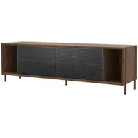 Harto - Gabin Sideboard 162 x 49 cm, Walnuss natur / schiefergrau