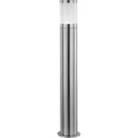 Globo LED Stehlampe, Edelstahl silber, Kunststoff opal, H 80 cm