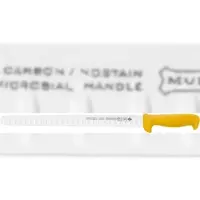 Mundial , Schinkenmesser, Snap, (5627-14GE), 35.6CM, Breite, gerade Klinge, Granton Edge, Gelb, Edelstahl