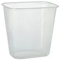 Metro Professional 1500 "" Verpackungsbecher, PP eckig 500 ml 10,1 cm x 8,1 cm x 10,8 cm transparent