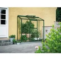 JULIANA Halls Gewächshaus Altan 3 grün, 1,33 m2 Fläche, 194 x 69 x 182 cm, Glas, mit Fundamentrahmen