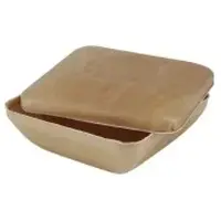 Greenbox Palmware Schalen mit Deckel, quadratisch, 800 ml DTW05465 , 1 Karton = 5 Packungen à 12 Stück