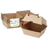 Greenbox - Burgerboxen 16,8 x 15,8 x 9,8 cm, Kraftkarton, braun, 200 St.