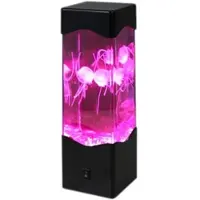 SATISFIRE Jellyfish Lampe bunt - Dekoleuchte mit 3 schwebenden Quallen - USB/ Batteriebetrieb - RGB