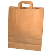 Pack2go 250 Papiertragetaschen Bio Einkaufstüten braun groß 32x17x44cm 80g/m2 stark Kraft