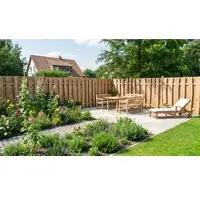 Meingartenversand.de Holzzaun Dresden 90 x 180 cm aus Lärche – Lärchenzaun für Garten – rustikaler Lärchen Sichtschutzzaun – Sichtschutz für Garten