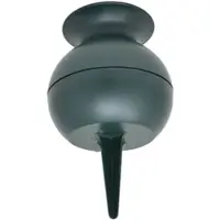 Wibo Grabvase mit Stecker bauchig 22 cm rund dunkelgrün rund wetterfest