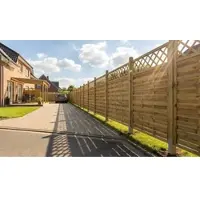 Meingartenversand.de Sichtschutzzaun 60 x 180 cm – Sichtschutz aus druckimprägniertem Kiefer/Fichte – massiver Holzzaun in Flechtoptik – idealer Zaun für Garten & Terrasse