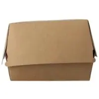 Verive Burgerbox, quadratisch, braun, 13,5 x 12,5 x 9 mm, Hamburgerbox aus Kraftpapier, 1 Karton = 3 Packungen à 50 Stück
