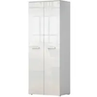 FABRYKA MEBLI IDCZAK Schwebetürenschrank Kleiderschrank Schrank Garderobe Franco (Weiß/Weiß) 80cm