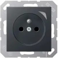 JUNG BTA1521FSANM HOME Steckdose, französisch/belgisches System, 16 A 250 V ~, mit Funktionsanzeige, Safety Plus, Serie A, anthrazit matt BT A