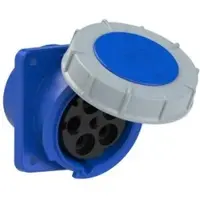 Pce 445-9fe CEE-Anbausteckdose schräg (114x114) 125A 5p 9h IP67 POWER TWIST 4459fe